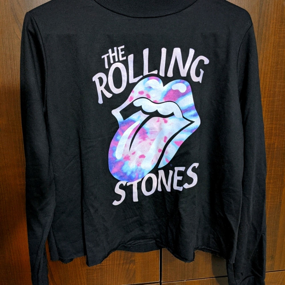 Rolling Stones Crop Long Sleeve